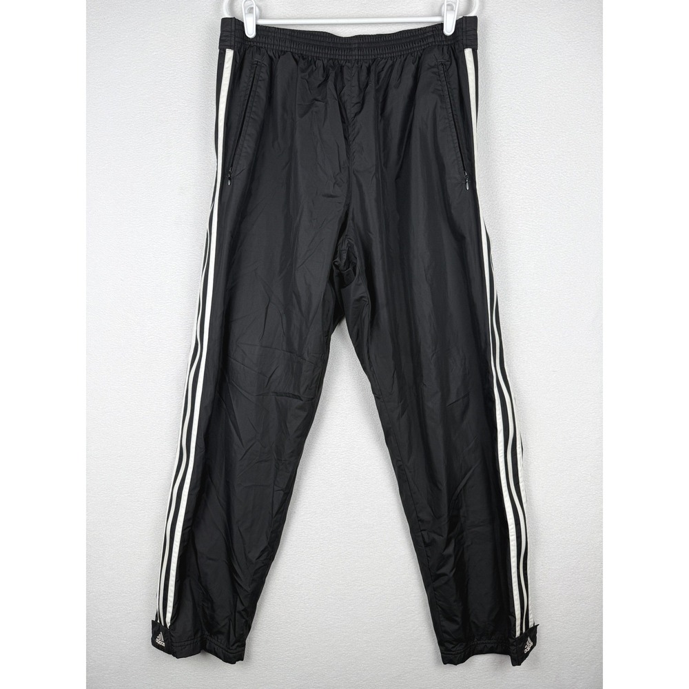 Vtg Adidas Track Pants Mens XL 3 Stripe Full Zip Breakaway Mesh Lined 90s Y2K
